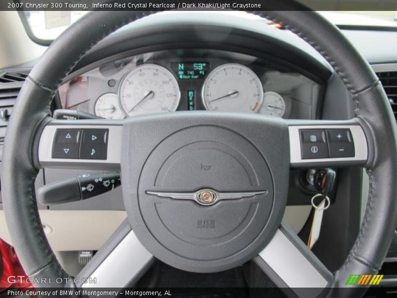 Inferno Red Crystal Pearlcoat / Dark Khaki/Light Graystone 2007 Chrysler 300 Touring