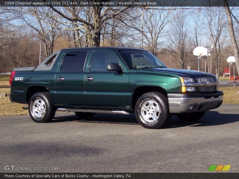 Dark Green Metallic / Medium Neutral Beige 2004 Chevrolet Avalanche 1500 Z71 4x4