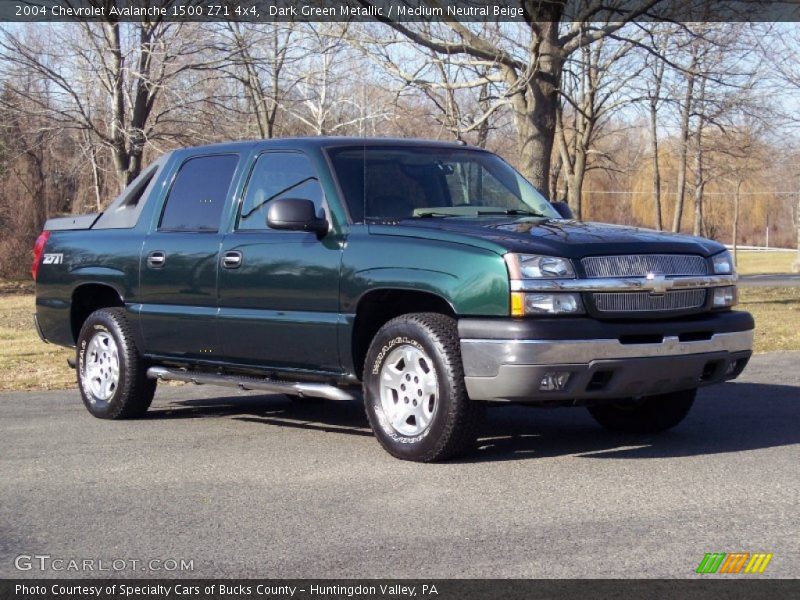 Dark Green Metallic / Medium Neutral Beige 2004 Chevrolet Avalanche 1500 Z71 4x4