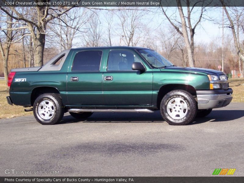 Dark Green Metallic / Medium Neutral Beige 2004 Chevrolet Avalanche 1500 Z71 4x4