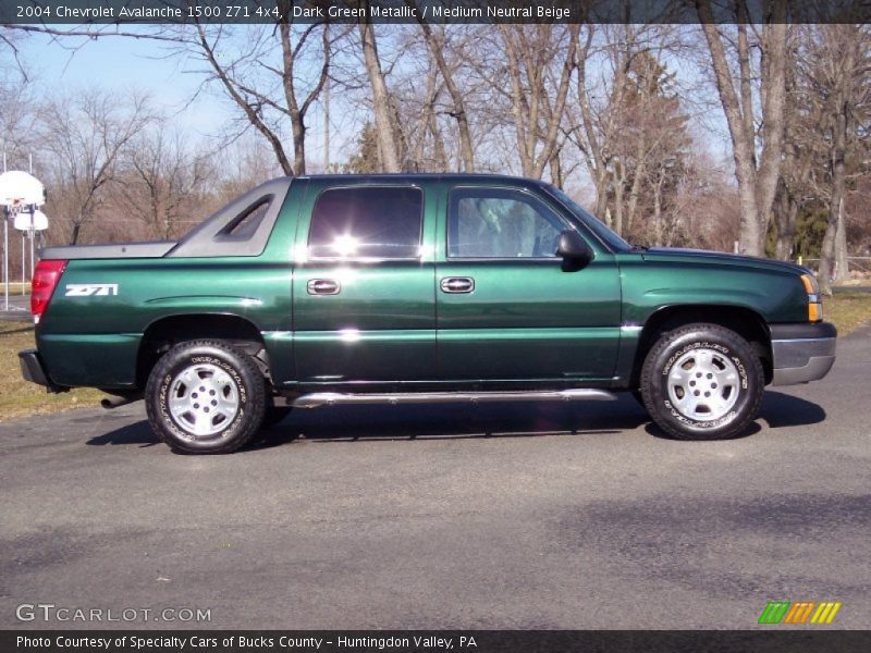 Dark Green Metallic / Medium Neutral Beige 2004 Chevrolet Avalanche 1500 Z71 4x4