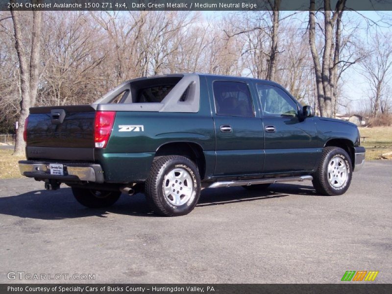 Dark Green Metallic / Medium Neutral Beige 2004 Chevrolet Avalanche 1500 Z71 4x4