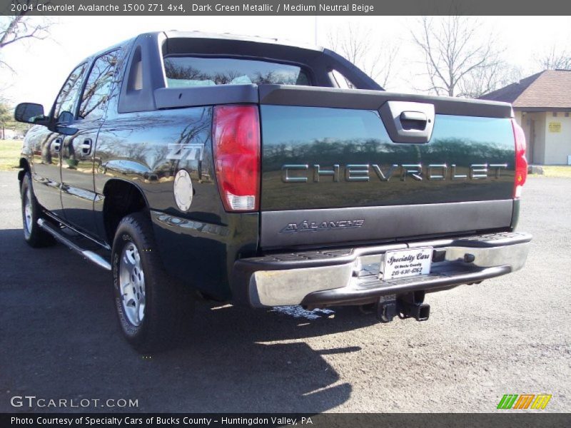 Dark Green Metallic / Medium Neutral Beige 2004 Chevrolet Avalanche 1500 Z71 4x4