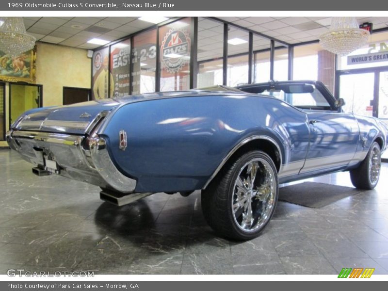 Nassau Blue / Blue 1969 Oldsmobile Cutlass S Convertible