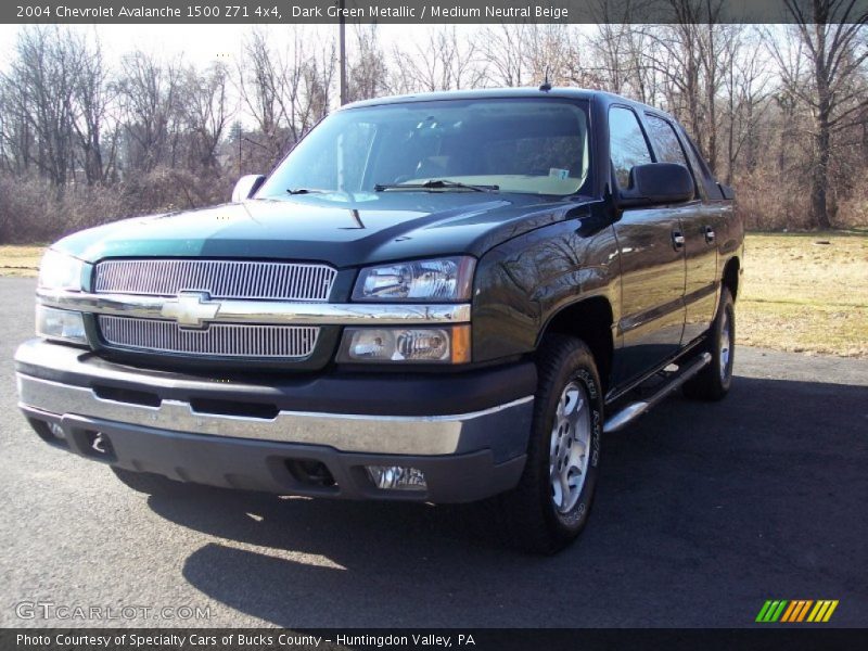 Dark Green Metallic / Medium Neutral Beige 2004 Chevrolet Avalanche 1500 Z71 4x4