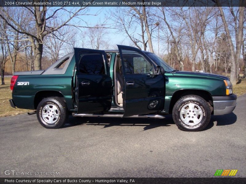 Dark Green Metallic / Medium Neutral Beige 2004 Chevrolet Avalanche 1500 Z71 4x4