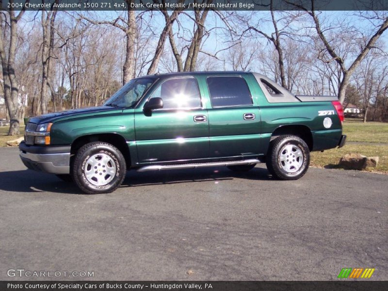 Dark Green Metallic / Medium Neutral Beige 2004 Chevrolet Avalanche 1500 Z71 4x4