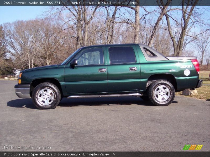Dark Green Metallic / Medium Neutral Beige 2004 Chevrolet Avalanche 1500 Z71 4x4