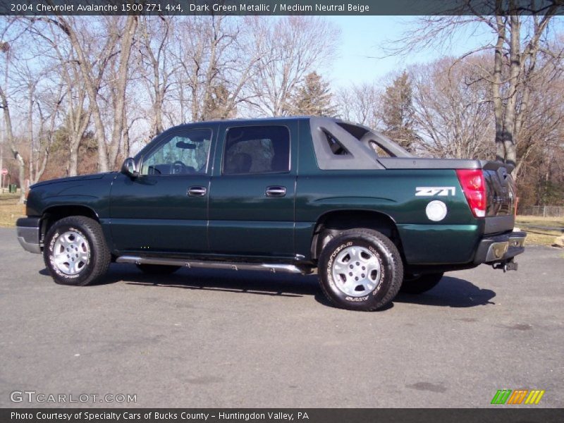 Dark Green Metallic / Medium Neutral Beige 2004 Chevrolet Avalanche 1500 Z71 4x4