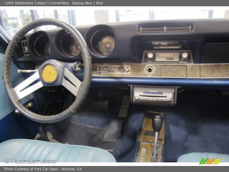 Nassau Blue / Blue 1969 Oldsmobile Cutlass S Convertible