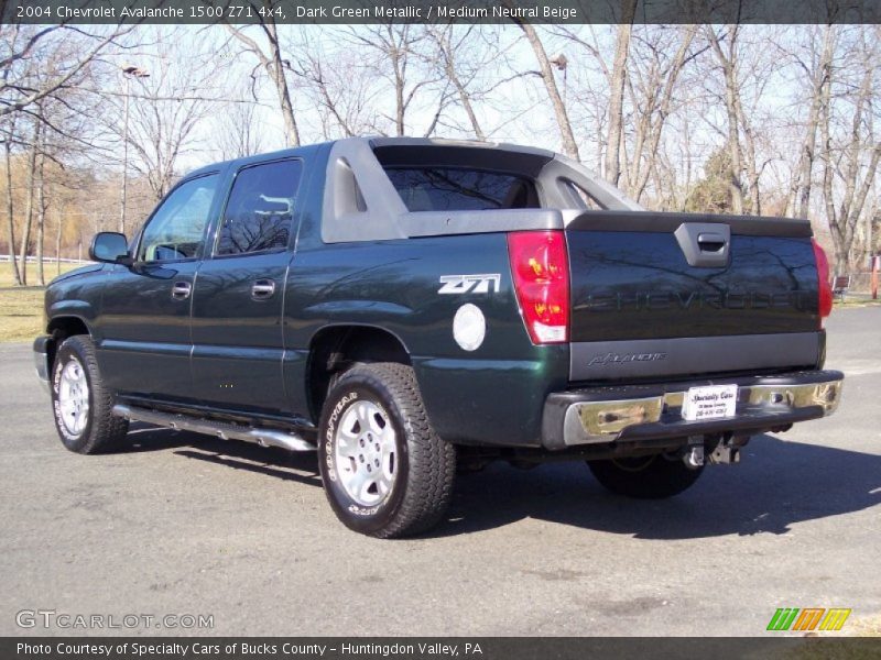 Dark Green Metallic / Medium Neutral Beige 2004 Chevrolet Avalanche 1500 Z71 4x4