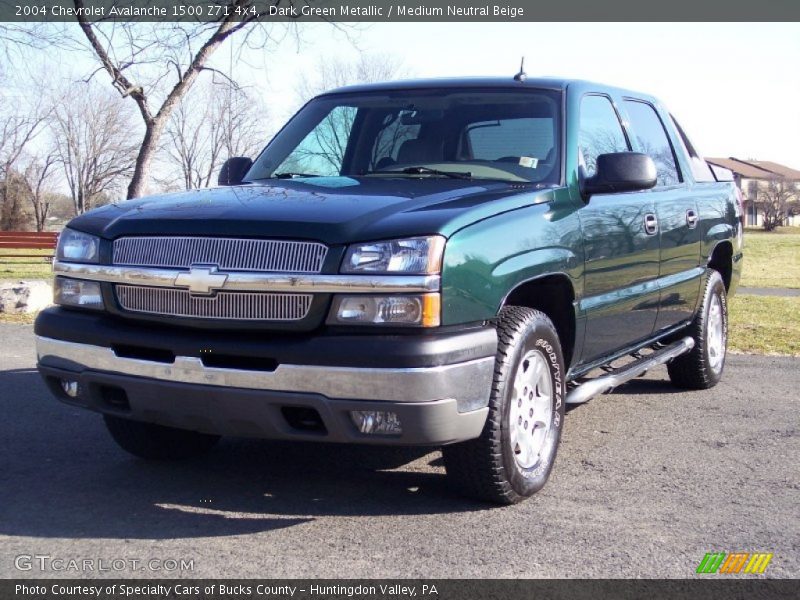 Dark Green Metallic / Medium Neutral Beige 2004 Chevrolet Avalanche 1500 Z71 4x4