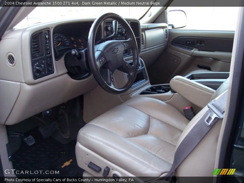 Dark Green Metallic / Medium Neutral Beige 2004 Chevrolet Avalanche 1500 Z71 4x4