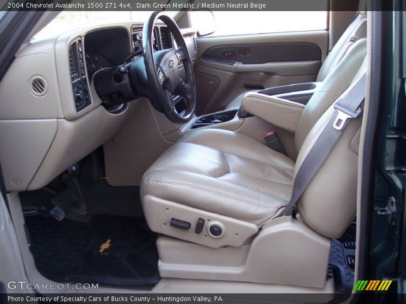 Dark Green Metallic / Medium Neutral Beige 2004 Chevrolet Avalanche 1500 Z71 4x4