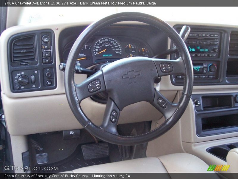 Dark Green Metallic / Medium Neutral Beige 2004 Chevrolet Avalanche 1500 Z71 4x4