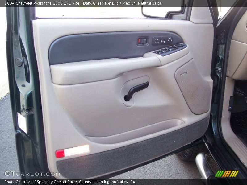 Dark Green Metallic / Medium Neutral Beige 2004 Chevrolet Avalanche 1500 Z71 4x4