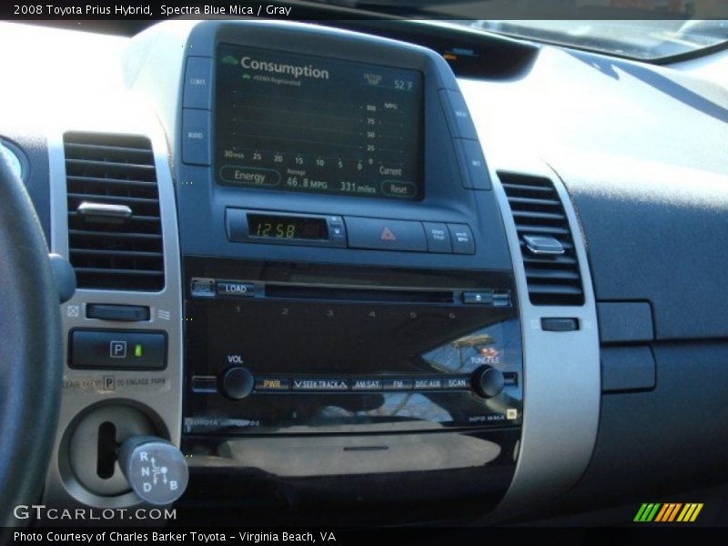 Spectra Blue Mica / Gray 2008 Toyota Prius Hybrid