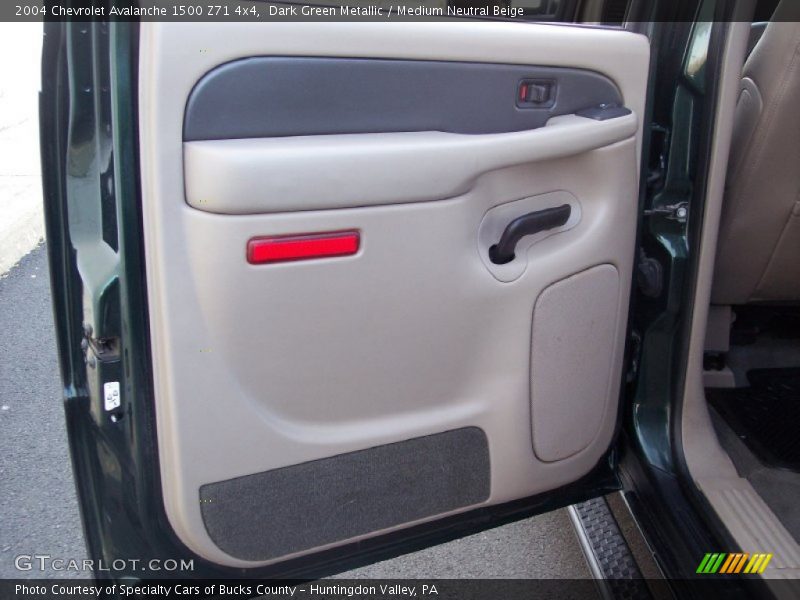 Dark Green Metallic / Medium Neutral Beige 2004 Chevrolet Avalanche 1500 Z71 4x4
