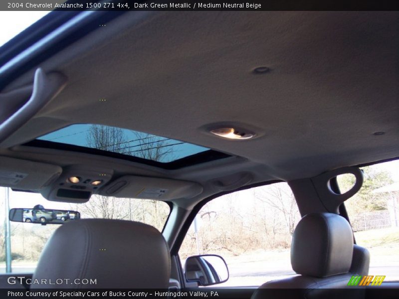 Dark Green Metallic / Medium Neutral Beige 2004 Chevrolet Avalanche 1500 Z71 4x4