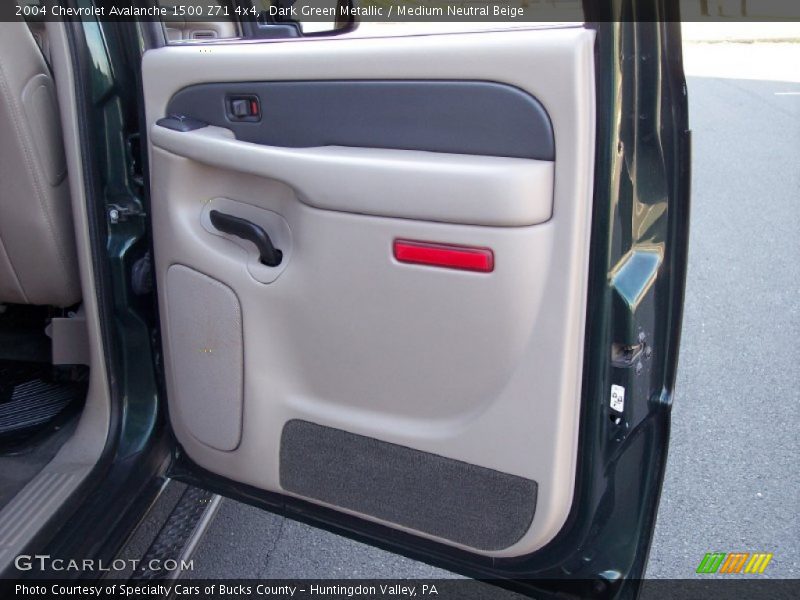 Dark Green Metallic / Medium Neutral Beige 2004 Chevrolet Avalanche 1500 Z71 4x4
