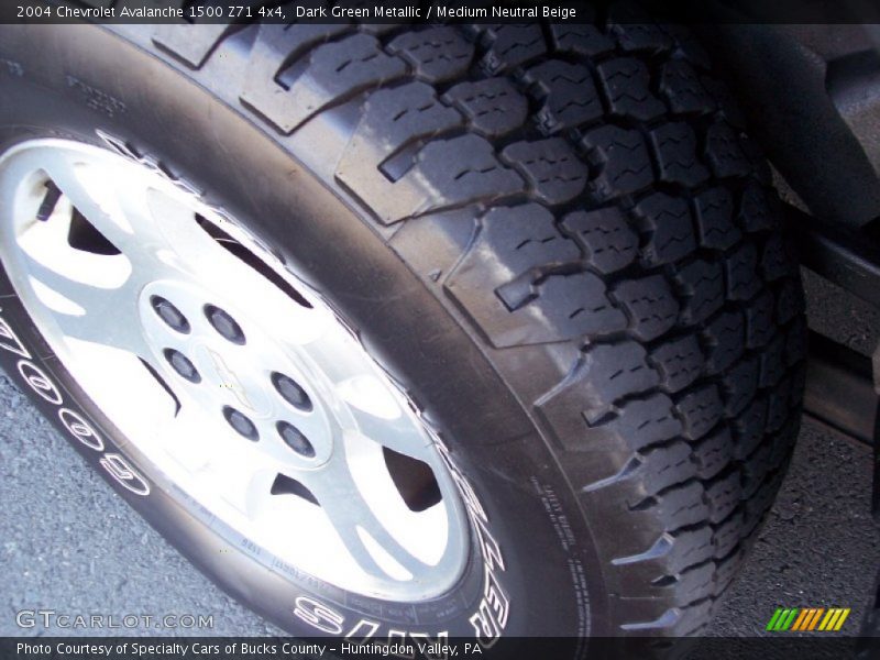 Dark Green Metallic / Medium Neutral Beige 2004 Chevrolet Avalanche 1500 Z71 4x4