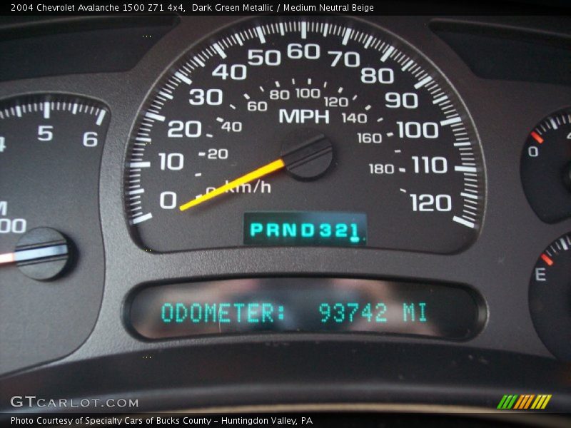 Dark Green Metallic / Medium Neutral Beige 2004 Chevrolet Avalanche 1500 Z71 4x4