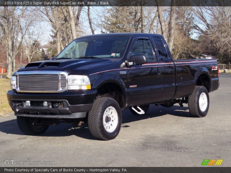 Black / Black 2003 Ford F250 Super Duty FX4 SuperCab 4x4