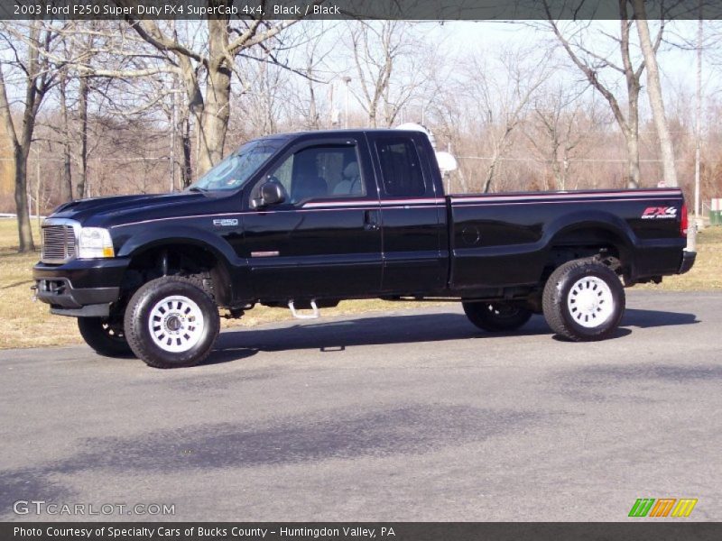 Black / Black 2003 Ford F250 Super Duty FX4 SuperCab 4x4