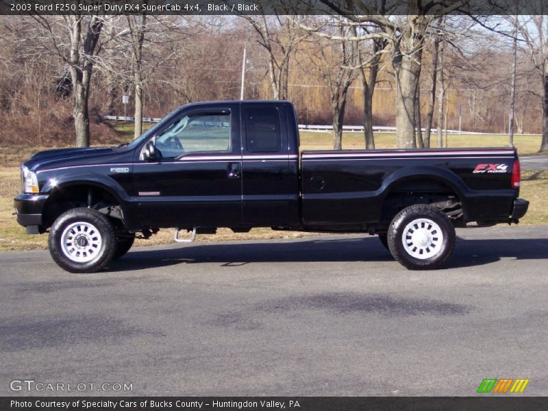 Black / Black 2003 Ford F250 Super Duty FX4 SuperCab 4x4