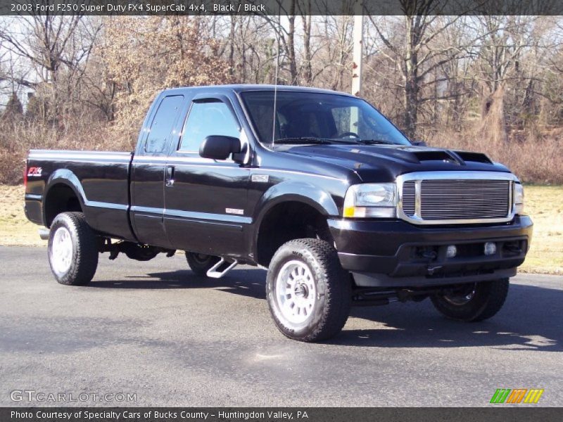 Black / Black 2003 Ford F250 Super Duty FX4 SuperCab 4x4