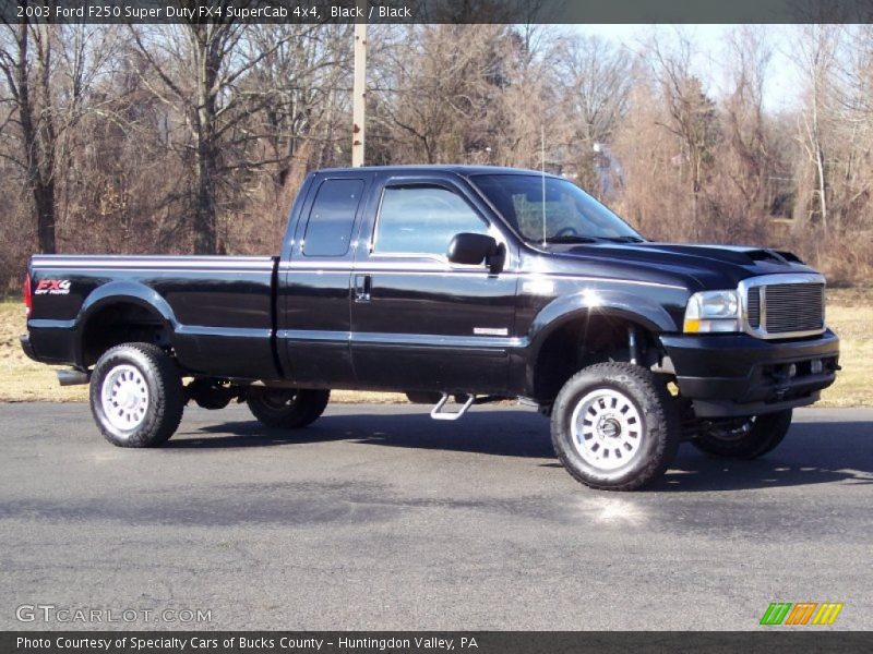Black / Black 2003 Ford F250 Super Duty FX4 SuperCab 4x4