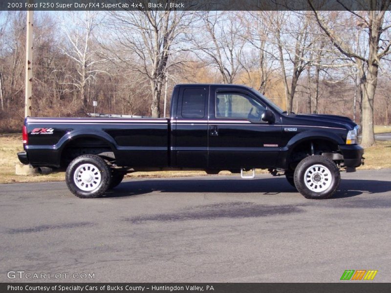 Black / Black 2003 Ford F250 Super Duty FX4 SuperCab 4x4