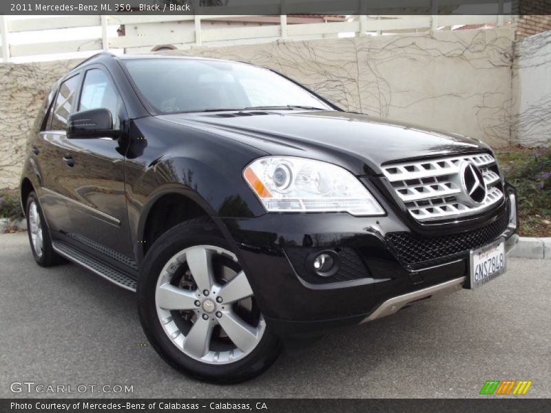 Black / Black 2011 Mercedes-Benz ML 350