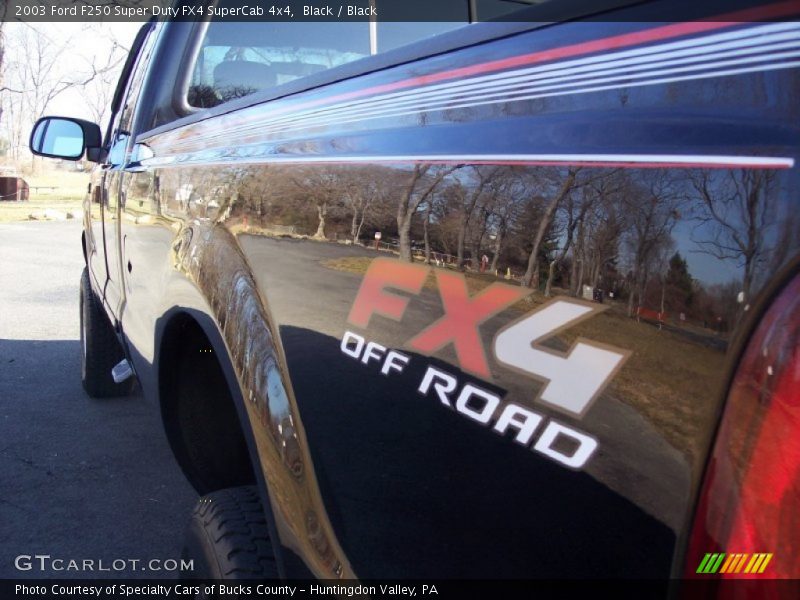 Black / Black 2003 Ford F250 Super Duty FX4 SuperCab 4x4
