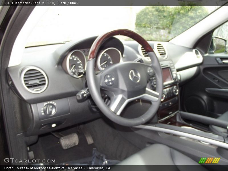 Black / Black 2011 Mercedes-Benz ML 350