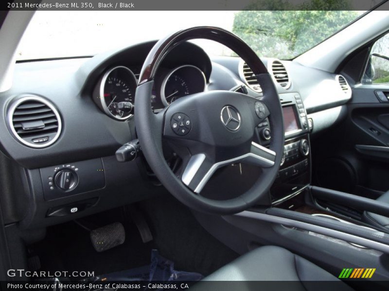 Black / Black 2011 Mercedes-Benz ML 350