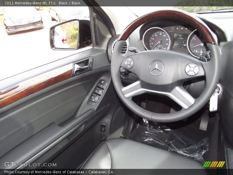 Black / Black 2011 Mercedes-Benz ML 350