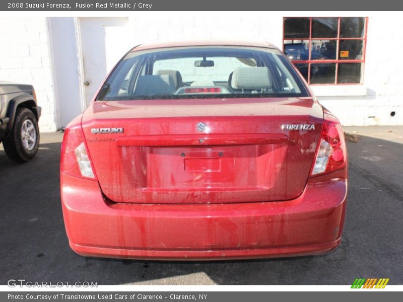 Fusion Red Metallic / Grey 2008 Suzuki Forenza