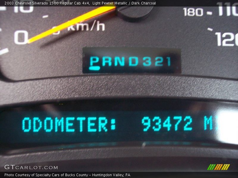 Light Pewter Metallic / Dark Charcoal 2003 Chevrolet Silverado 1500 Regular Cab 4x4