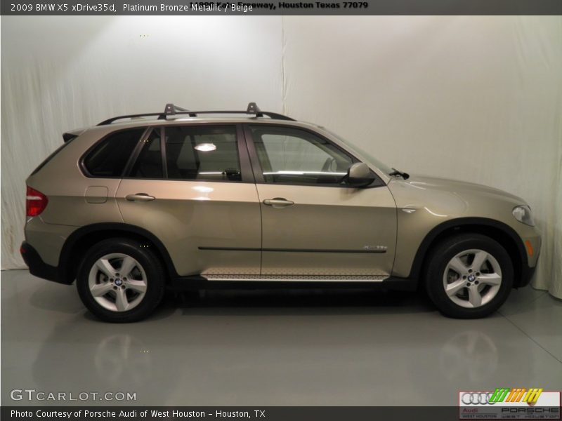 Platinum Bronze Metallic / Beige 2009 BMW X5 xDrive35d