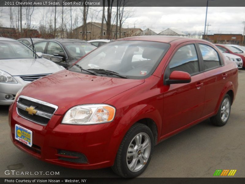 Sport Red / Charcoal 2011 Chevrolet Aveo LT Sedan
