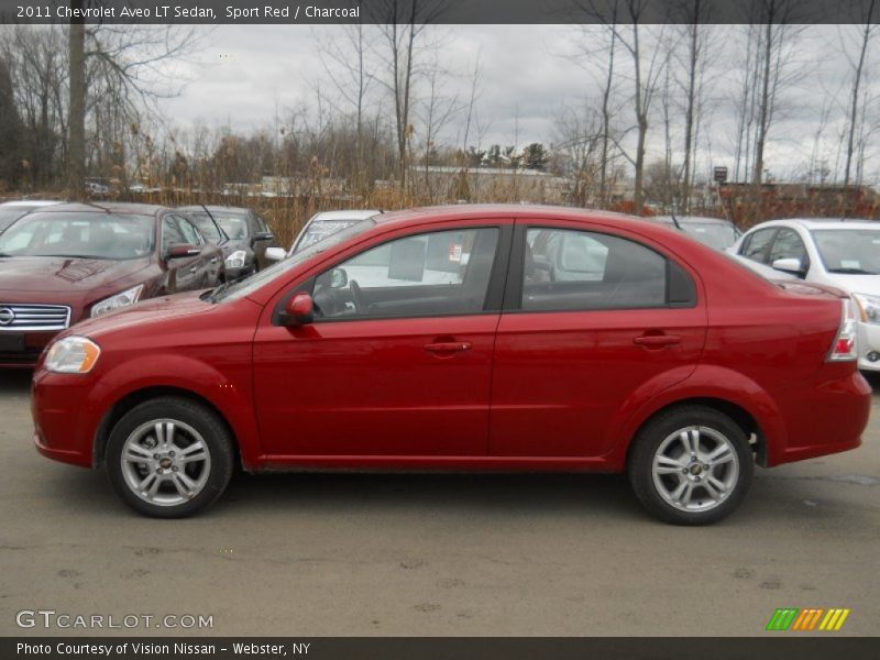 Sport Red / Charcoal 2011 Chevrolet Aveo LT Sedan