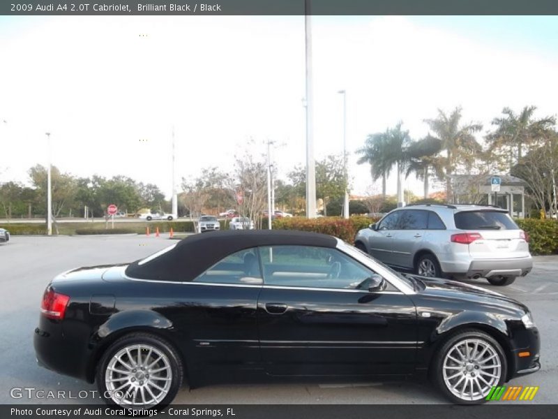 Brilliant Black / Black 2009 Audi A4 2.0T Cabriolet