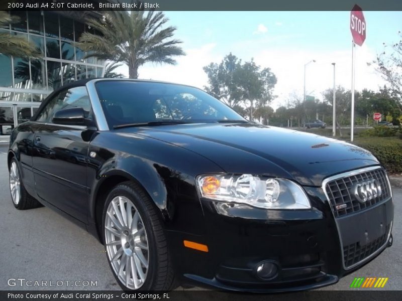 Brilliant Black / Black 2009 Audi A4 2.0T Cabriolet