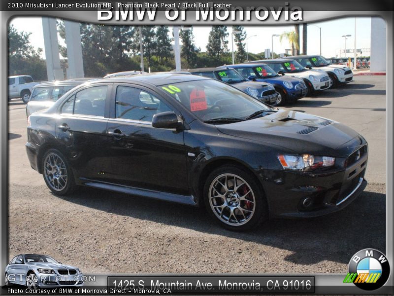 Phantom Black Pearl / Black Full Leather 2010 Mitsubishi Lancer Evolution MR