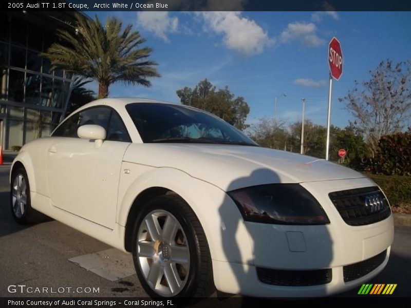 Arctic White / Ocean Blue 2005 Audi TT 1.8T Coupe