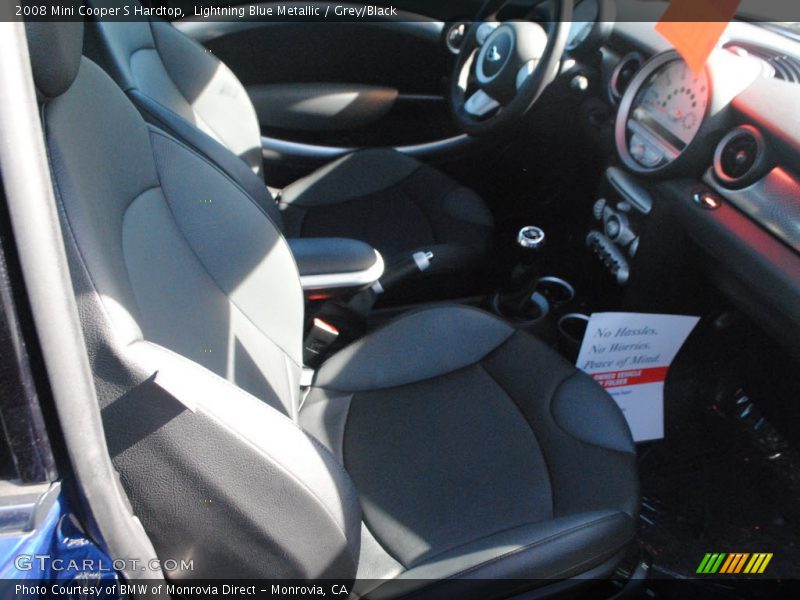 Lightning Blue Metallic / Grey/Black 2008 Mini Cooper S Hardtop