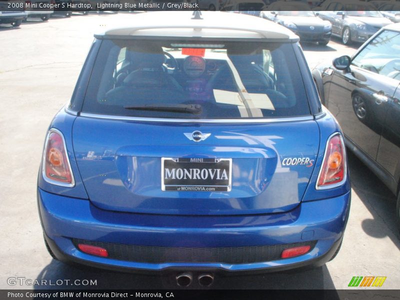 Lightning Blue Metallic / Grey/Black 2008 Mini Cooper S Hardtop