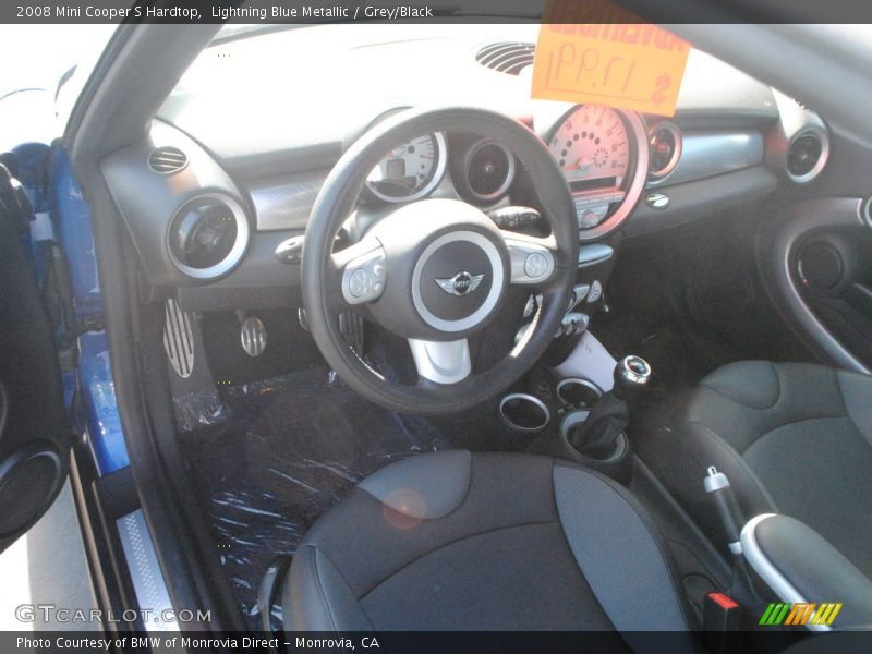 Lightning Blue Metallic / Grey/Black 2008 Mini Cooper S Hardtop