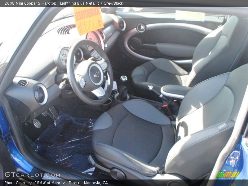Lightning Blue Metallic / Grey/Black 2008 Mini Cooper S Hardtop
